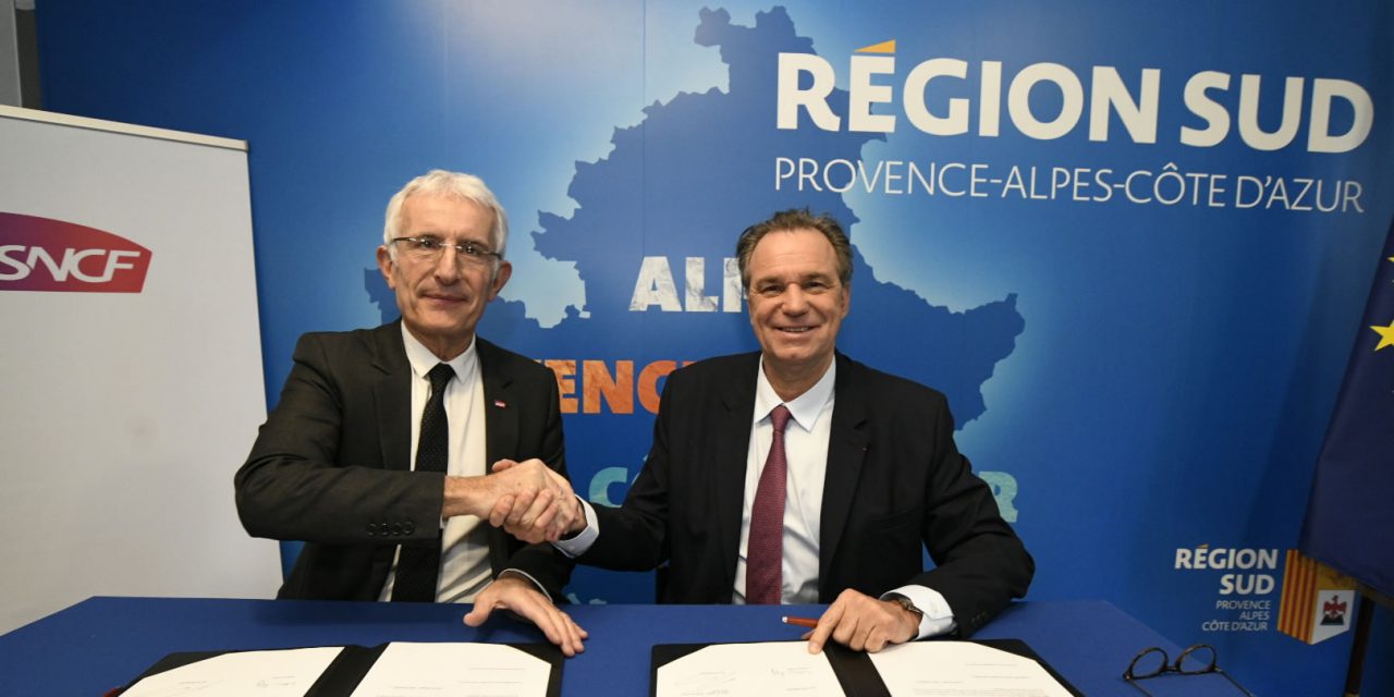 Renaud MUSELIER et Guillaume PEPY signent un protocole d’accord pour un service de transport ferroviaire régional de qualité