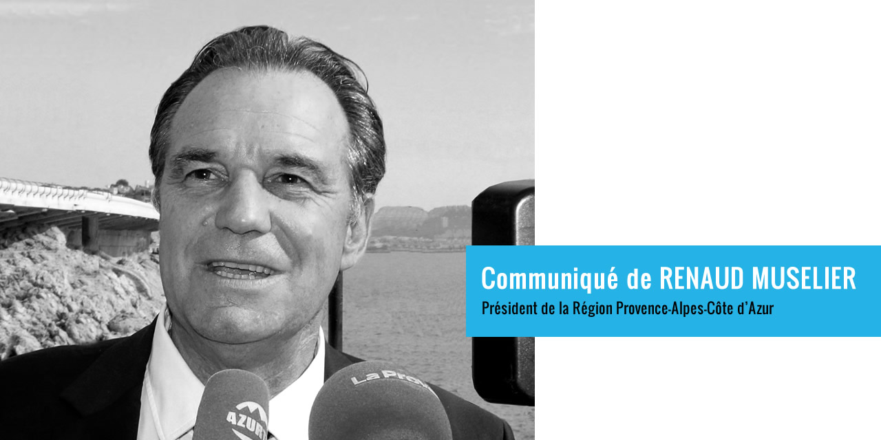 Marseille – Discours de Renaud Muselier président de la Région Provence-Alpes-Côte d’Azur, Président de Régions de France