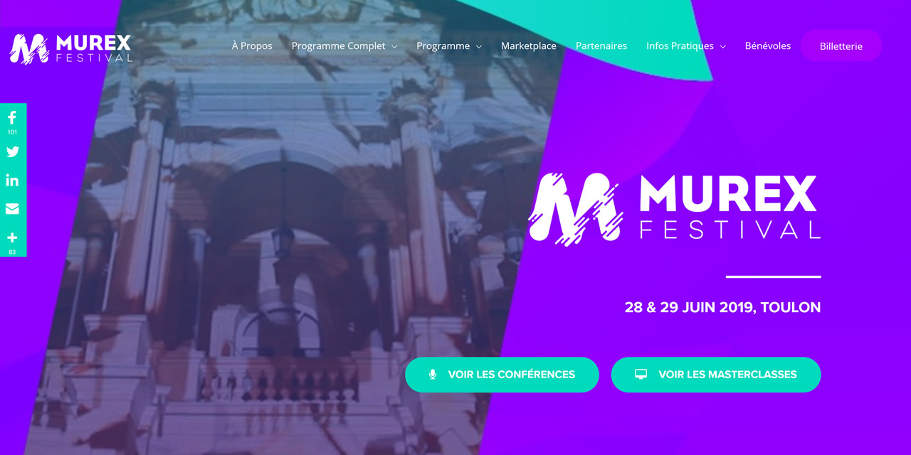 MUREX FESTIVAL TOULON, le Festival International des Cultures Numériques et Créatives : 28 & 29 JUIN 2019