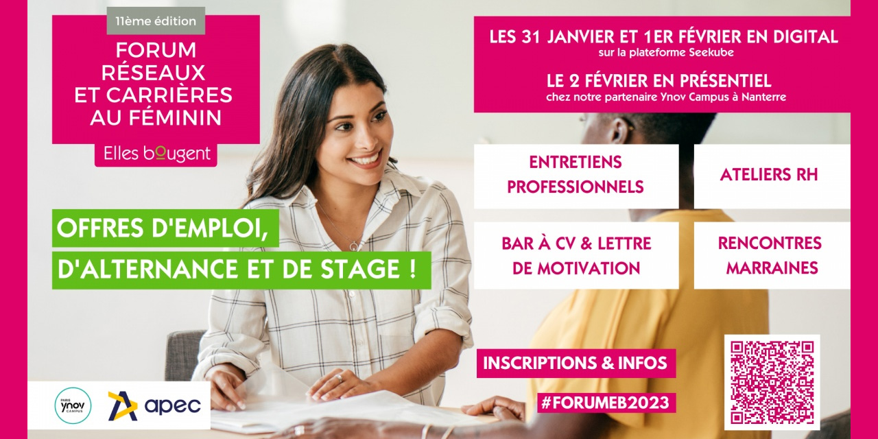 NANTERRE – « Elles bougent » lance son « Forum Réseaux et Carrières au Féminin »  2023