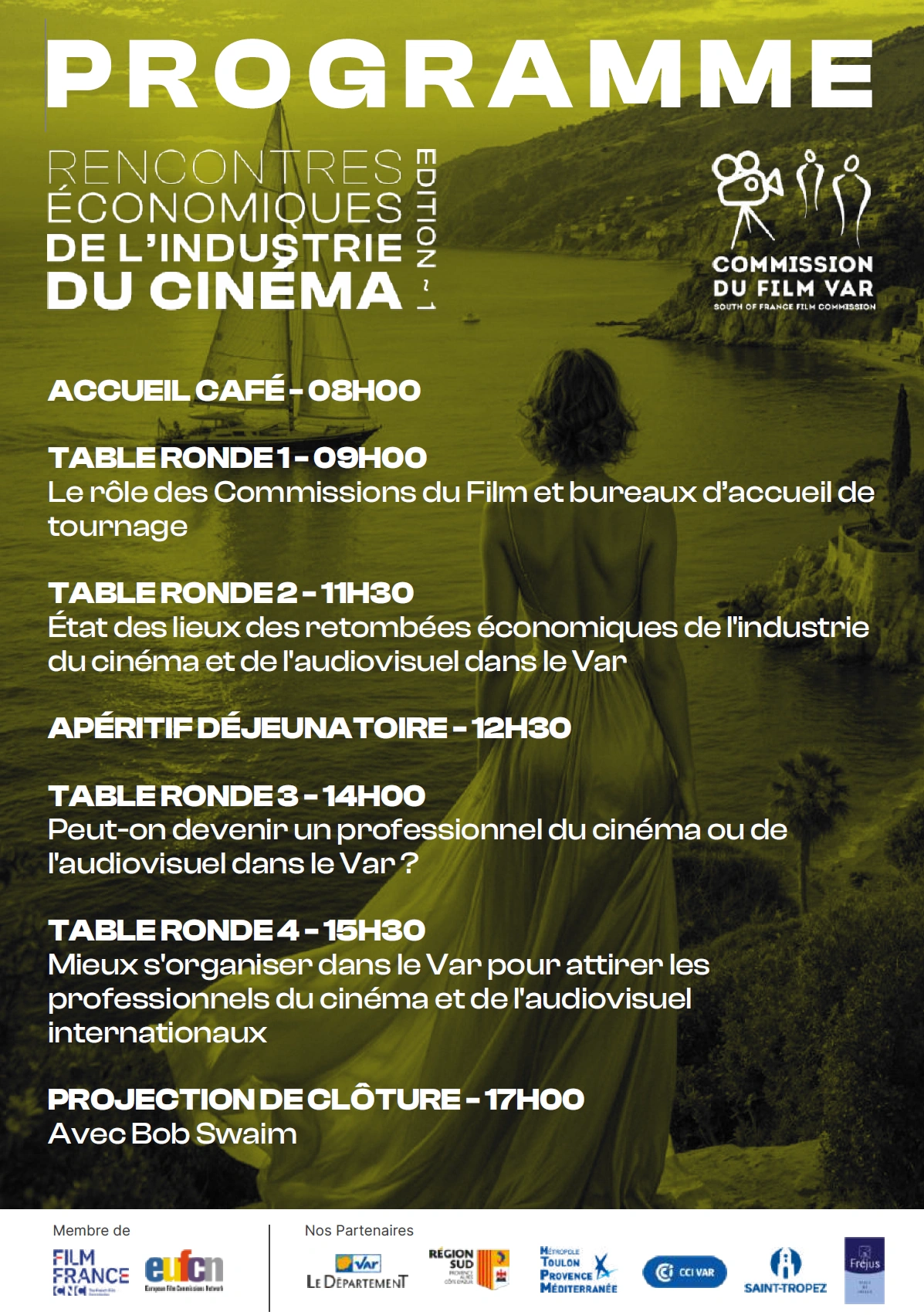 Invitation aux Rencontres économiques de l'industrie du cinéma du Var Affiche-programme des Rencontres économiques de l'industrie du cinéma du Var