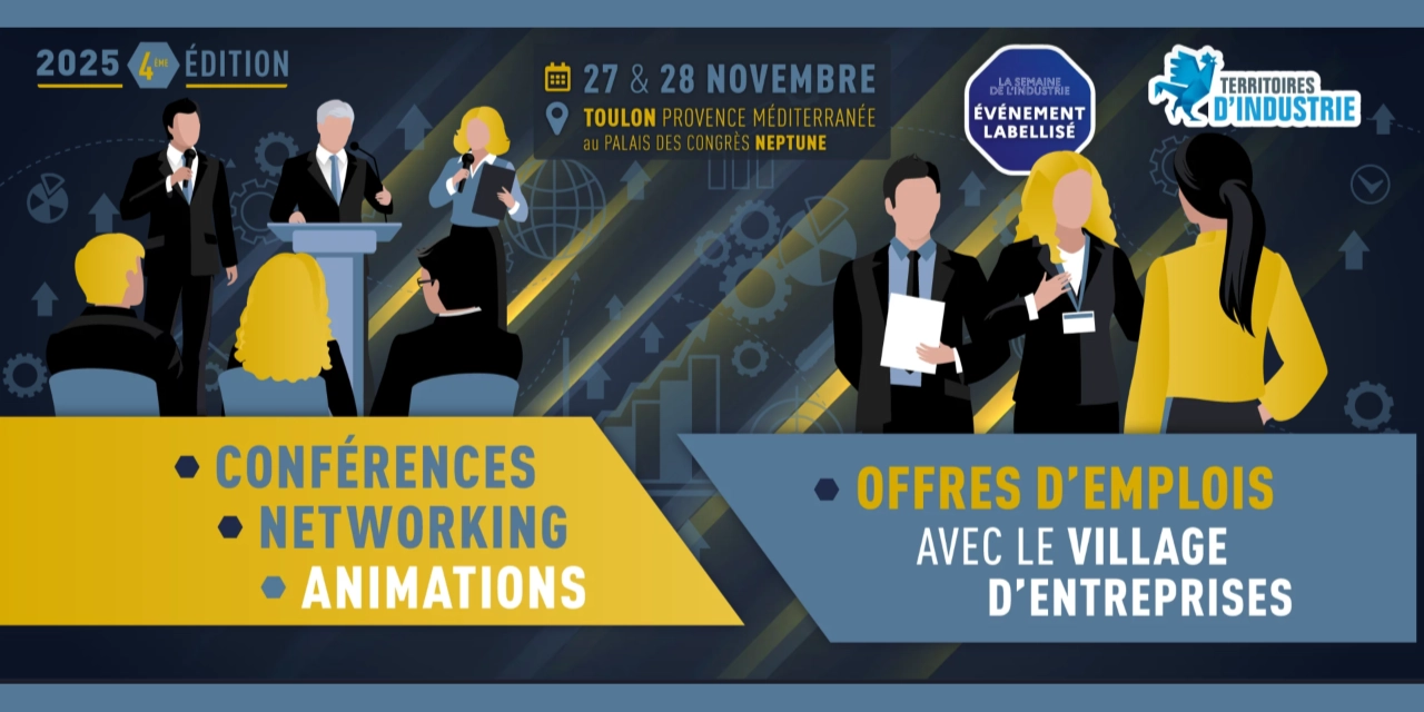 2MF (2025) : Mediterranean Maintenance Forum à Toulon, France : Quand la Maintenance industrielle ouvre les portes du Palais des Congrès Neptune à Toulon aux professionnels, étudiants, lycéens et demandeurs d’emploi -27 et 28 novembre-