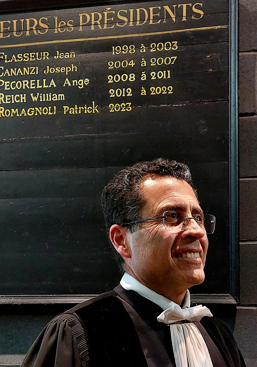 Portrait de Patrick Romagnoli,  président du Tribunal de commerce de Toulon