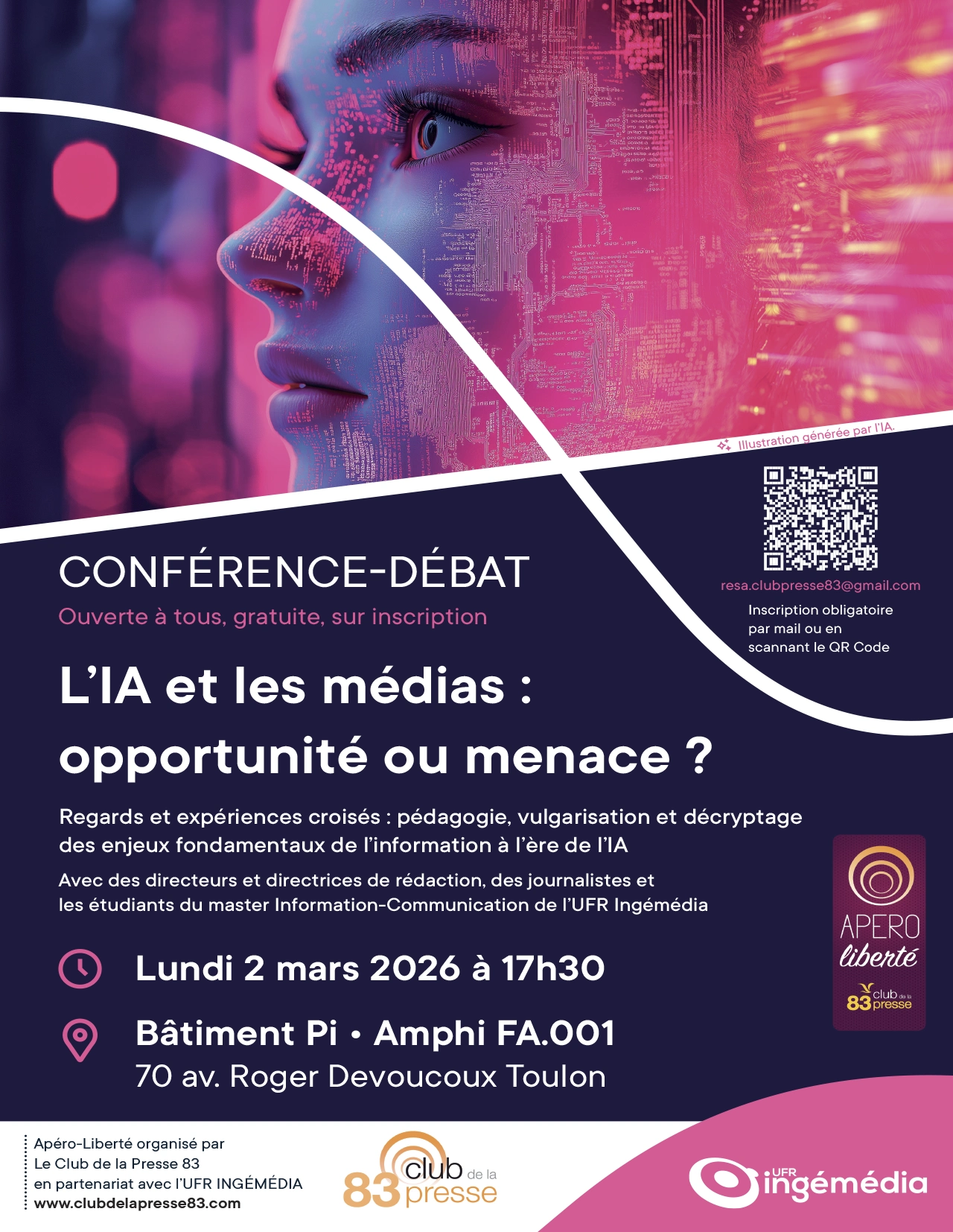 affiche rencontre ia club de la presse