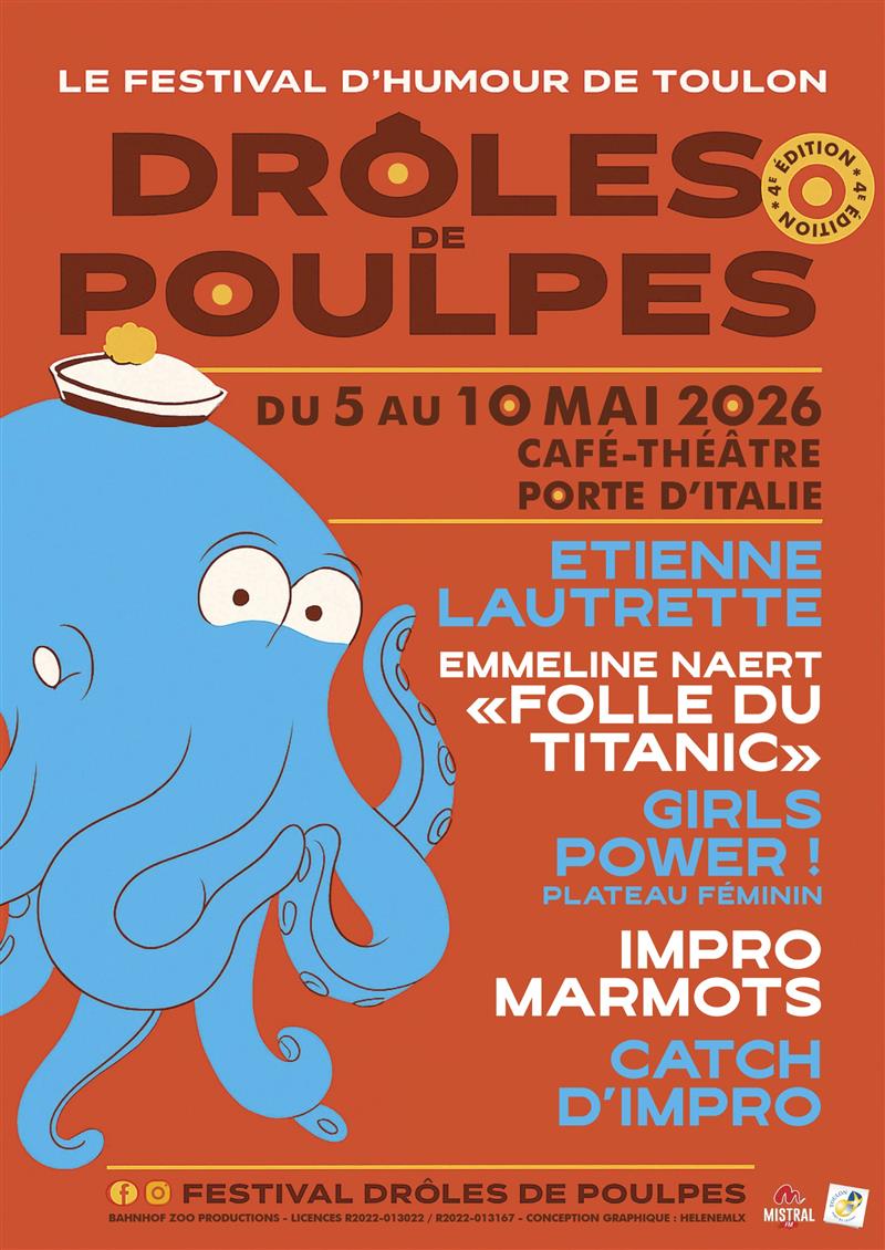 affiche festival drôles de poulpes 2026