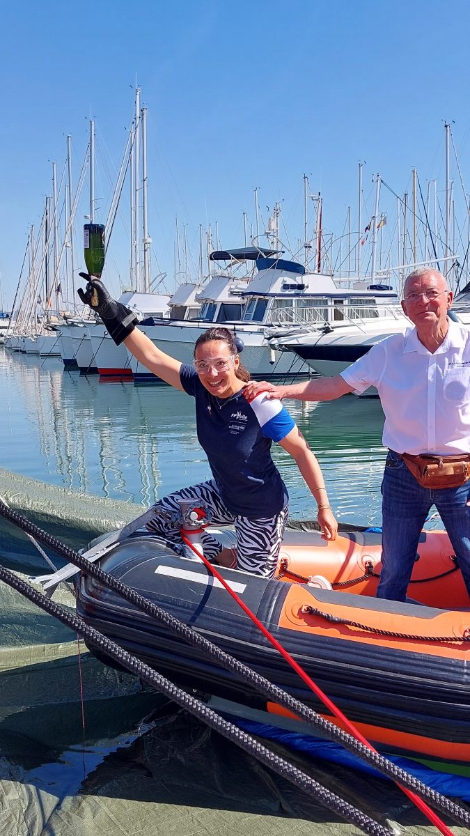 marie barrue, marraine du semi rigide escampo 2